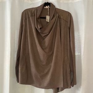 Mystree Faux Suede Shirt Jacket
